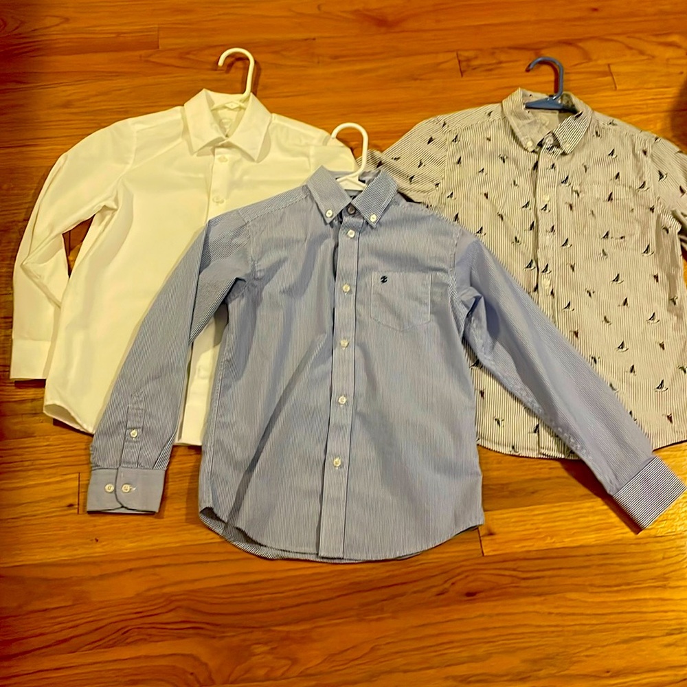 Bundle of Size 10/12 boys button down shirts.